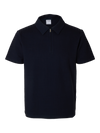 SANDER SEERSUCKER ZIP SS POLO SKY CAPTAIN
