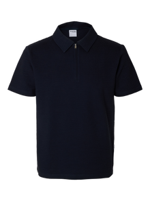  SANDER SEERSUCKER ZIP SS POLO SKY CAPTAIN