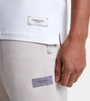 EMBROIDERED ZIP POLO WHITE