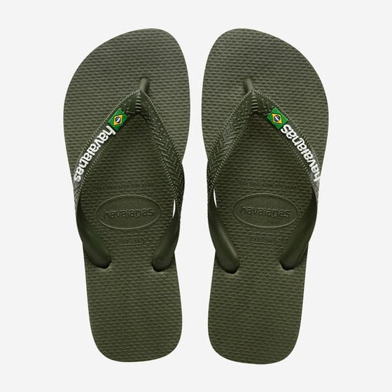 HAVAIANAS BRAZIL LOGO FLIP FLOP MOSS GREEN