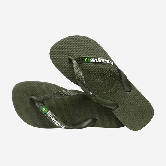 HAVAIANAS BRAZIL LOGO FLIP FLOP MOSS GREEN