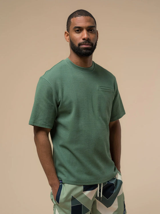 DOUBLE RIB POCKET T-SHIRT DARK FOREST
