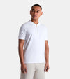 EMBROIDERED ZIP POLO WHITE