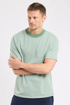 59643 STRIPED T-SHIRT IVY / WHITE (RZX)
