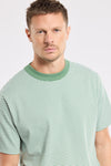 59643 STRIPED T-SHIRT IVY / WHITE (RZX)