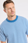 59643 STRIPED T-SHIRT DARK BLUE / WHITE (SAI)