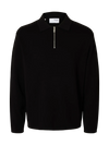 TELLER 1/2 ZIP POLO LS BLACK