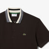 PH5421 FRENCH MADE STRIPE COLLAR POLO DARK BROWN (SKB)