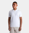 EMBROIDERED ZIP POLO WHITE