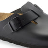 BOSTON MENS LEATHER MULE BLACK