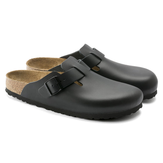 BOSTON MENS LEATHER MULE BLACK