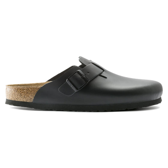 BOSTON MENS LEATHER MULE BLACK