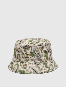  AQUARELLE REVERSIBLE BUCKET HAT GREEN/PAISLEY