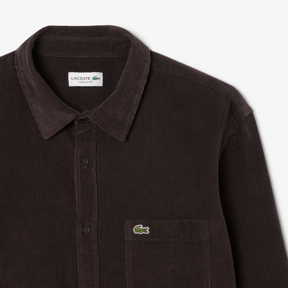 CH3346 REGULAR FIT CORD SHIRT DARK BROWN (SKB)