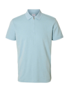 FAVE ZIP COLLAR S/S POLO WINTER SKY