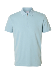 FAVE ZIP COLLAR S/S POLO WINTER SKY
