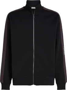  LOGO TAPE ZIP THROUGH SWEAT BLACK (BEH)