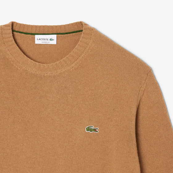 WOOL CREW NECK KNIT TAN (TUY)