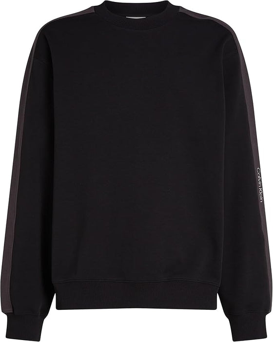 LOGO TAPE CREW SWEATSHIRT BLACK (BEH)