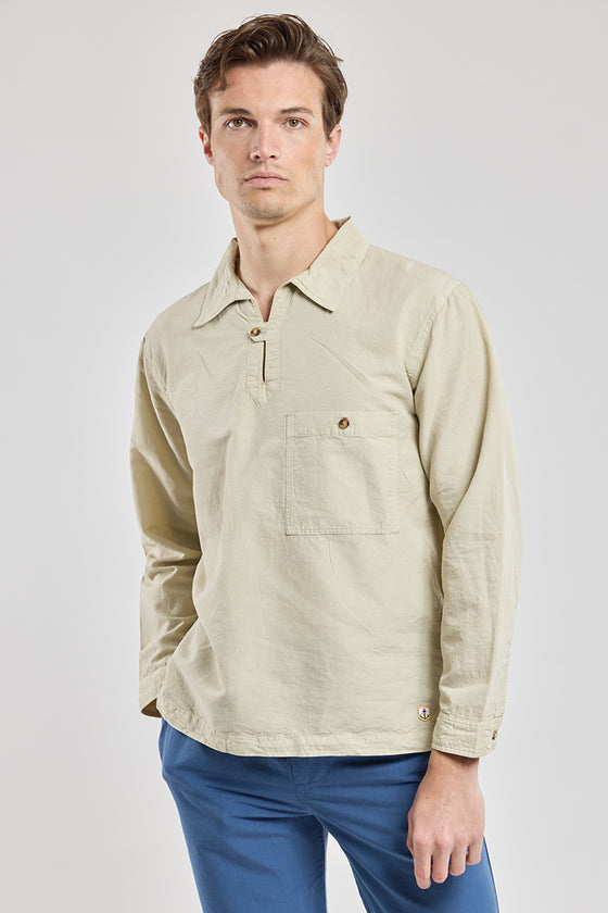 73057 LINEN SMOCK OYSTER (NBP)