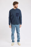 73971 CREW SWEAT TORNADE BLUE