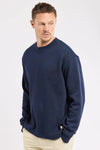 74825 EMBROIDERED SWEATSHIRT NAVY BLUE