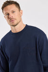 74825 EMBROIDERED SWEATSHIRT NAVY BLUE
