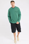 74825 EMBROIDERED SWEATSHIRT IVY GREEN