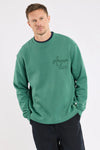 74825 EMBROIDERED SWEATSHIRT IVY GREEN