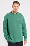 74825 EMBROIDERED SWEATSHIRT IVY GREEN