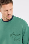 74825 EMBROIDERED SWEATSHIRT IVY GREEN