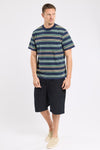 74839 WIDE STRIPE T-SHIRT MARINE / IVY / TREEHOUSE (SBT)