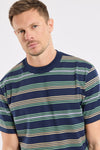 74839 WIDE STRIPE T-SHIRT MARINE / IVY / TREEHOUSE (SBT)