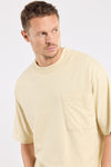 74840 OVS T-SHIRT GRAVEL / ECRU (RWY)