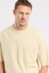 74840 OVS T-SHIRT GRAVEL / ECRU (RWY)