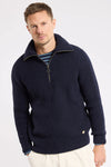 79502 REX SWEATER ZIP NAVIRE NAVY