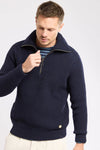 79502 REX SWEATER ZIP NAVIRE NAVY