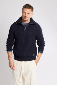  79502 REX SWEATER ZIP NAVIRE NAVY