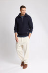79502 REX SWEATER ZIP NAVIRE NAVY
