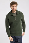 79502 REX SWEATER ZIP CHIMERA GREY