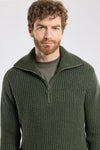79502 REX SWEATER ZIP CHIMERA GREY