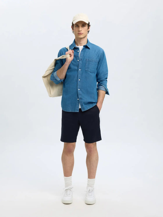 SLIM MILES FLEX SHORTS DARK SAPPHIRE