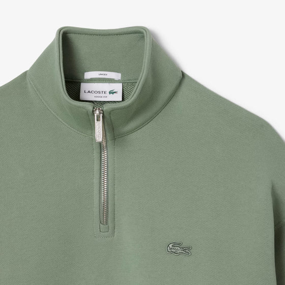 SH7759 HEAVY FLEEVE 1/2 ZIP SWEAT GREEN (S86)