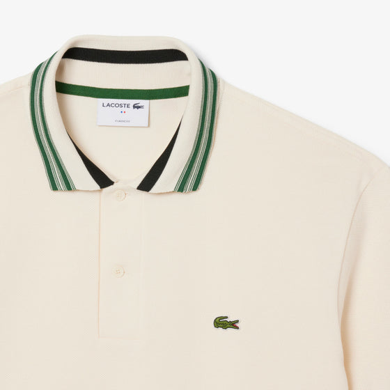 PH5421 FRENCH MADE STRIPE COLLAR POLO ECRU (XJF)