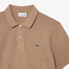 KNITTED SS POLO HEATHER SAND GE2