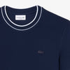 PIQUE STRIPE COLLAR T-SHIRT NAVY 166