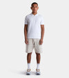 EMBROIDERED ZIP POLO WHITE