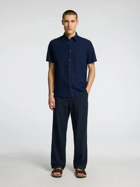 SLH220 LOOSE BRODY LINEN SUN PANT BLACK