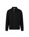 TECH JERSEY L/S POLO BLACK