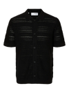 PALO KNIT CROCHET CARDIGAN BLACK